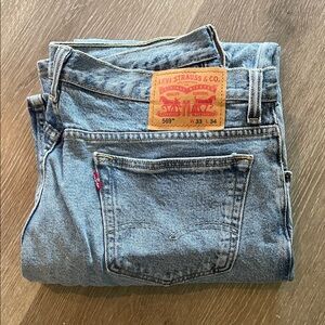 Levi's 569 Light Blue Relaxed Straight Men's Jeans 33x34